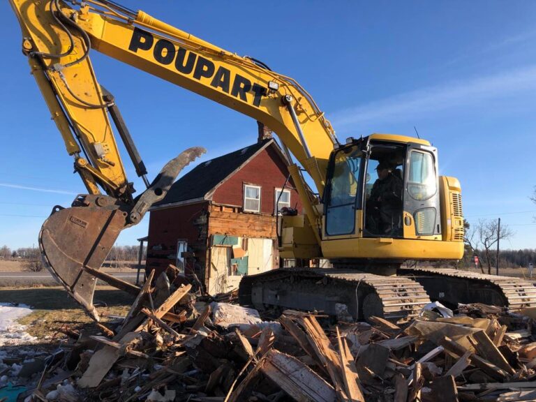 Demolition work being made by Poupart Excavation